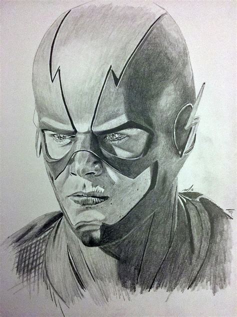The Flash Face Drawing How To Draw Flash From Dc Comics With Easy