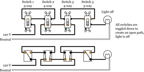 4 Way Switches Circuit Diagram Light Switch Wiring Switches