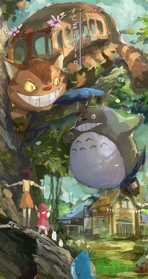 Totoro Anime Art Cute Hayao Miyazaki My Neighbor Totoro Studio