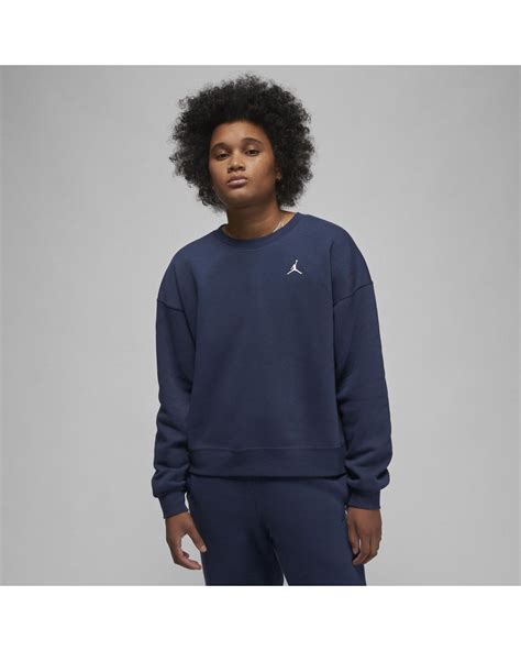 Nike Jordan Brooklyn Fleece Crew Neck Sweatshirt Blue Lyst