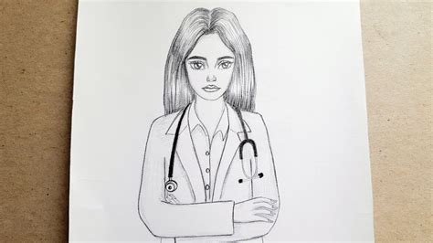 How To Draw A Woman Doctor ~ Easy Step By Step ~ Drawing Tutorial For Beginners Youtube