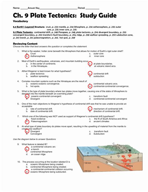Plate tectonics is the theory that earth's outer shell is divided into several plates that glide over earth's mantle. 50 Plate Tectonics Worksheet Answer Key | Chessmuseum ...