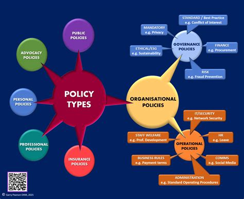 An Organisational Policy 'Taxonomy' - Taking care of the present