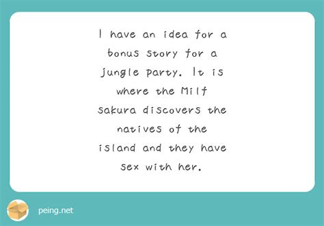 I Have An Idea For A Bonus Story For A Jungle Party It Peing 質問箱