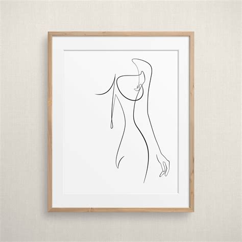Woman Body Line Art Female One Line Drawing Printable Etsy Canada