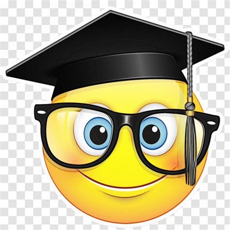 Emoji School Graduation Ceremony Cap Smiley Transparent Png