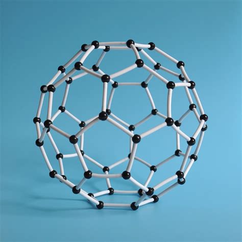 Scientific Chemistry Model Carbon Atom Structure C60 Molecular Model
