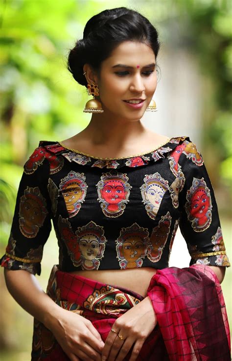 Indian Blouse Designs Kurta Designs Kalamkari Blouse Designs Black