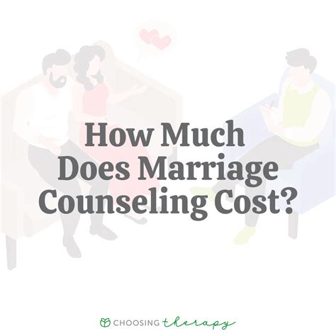 How Much Does Marriage Counseling Cost