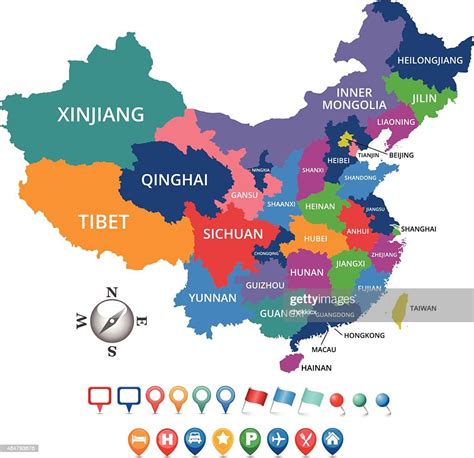 China Map With Provinces High Res Vector Graphic Getty Images