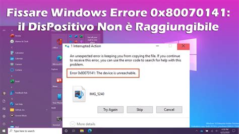 Come correggere l errore di Windows 0x80070141 il dispositivo non è