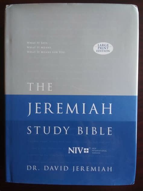 The Jeremiah Study Bible Niv Large Print Edition Hardcover What