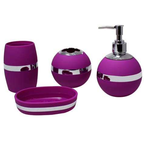Purple Bathroom Accessories Sets Design Cool Ideas For Home