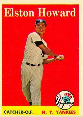 During his days at yale, bush played first base on the varsity baseball team and was team captain his senior year. Baseball Card Database - Elston Howard 1958 | Baseball cards, Baseball card values, Baseball