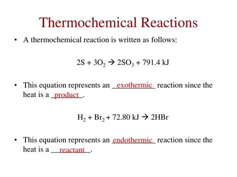 Ppt Thermochemistry The Heat Energy Of Chemical Reactions Powerpoint