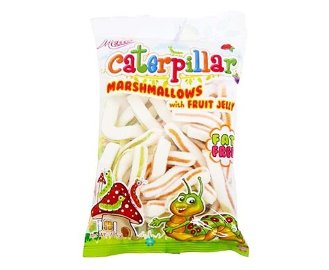 Mello Caterpillar Marshmallows With Fruit Jelly G