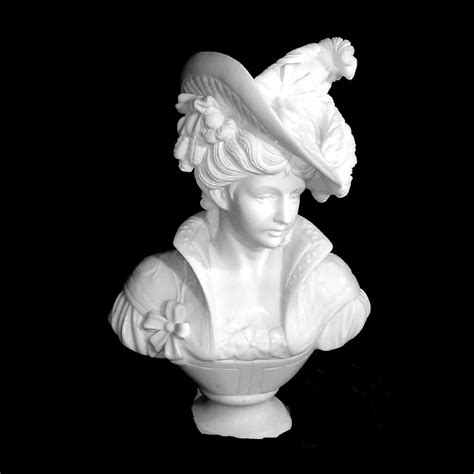 Marble French Woman Bust Sculpture Metropolitan Galleries Inc