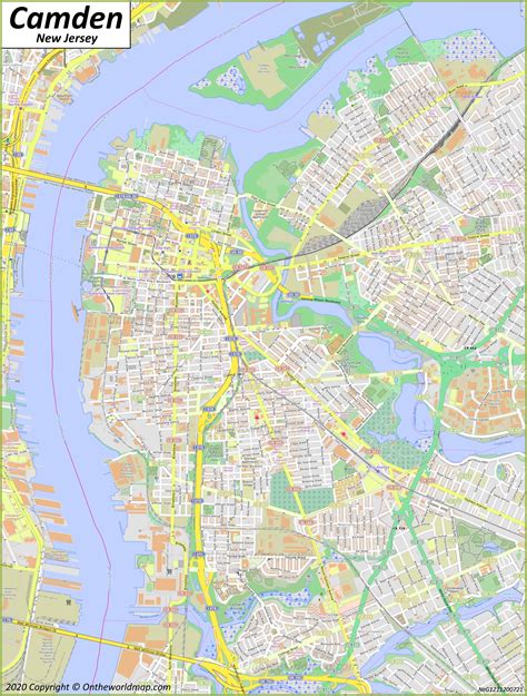 Camden Map New Jersey Us Maps Of Camden