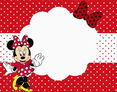 minnie mouse printable party invitation template  girls