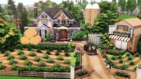 Basegame Farm 🌿🐄 The Sims 4 Speed Build No Cc Youtube
