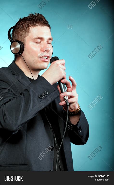 Man Singing Into Image And Photo Free Trial Bigstock
