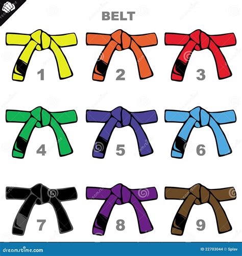 Karate Belts Poster Vector Stock Vector Illustration Of Master