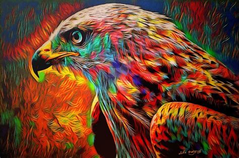 Colorful Eagle Mvr Painting By Mranganath On Deviantart In 2023 Eagle