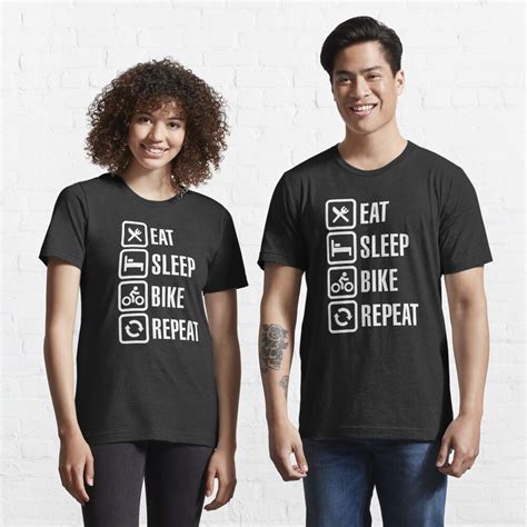 Eat Sleep Bike Repeat T Shirt For Sale By Laundryfactory Redbubble Cycling T Shirts