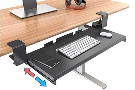 Clamp On Keyboard Tray Office Under Desk Ergonomic Desks