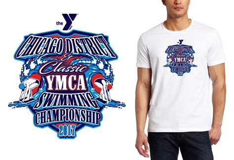 Logo For Chicago District Classic Ymca Swimming Championships T Shirt