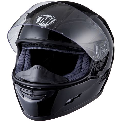 Thh Ts 80 Plain Black Motorcycle Helmet Fullface Solid Motorbike Drop