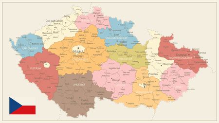 Vector Of Czech Republic Political Map Id Royalty Free