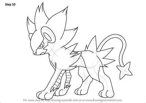 Learn How To Draw Luxray From Pokemon Pokemon Step By Step Drawing