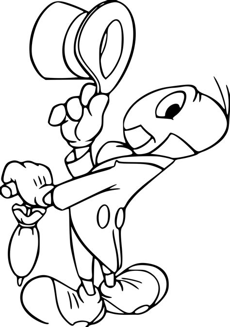 Jiminy Cricket Free Coloring Page Free Printable Coloring Pages On