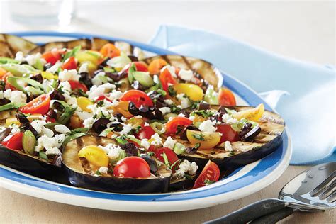 Grilled Eggplant With Tomatoes And Feta Food And Nutrition Magazine