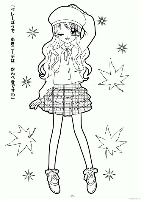 Anime Coloring Pages For Kids Printable Sheets Anime Color To Print