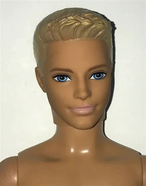Nude Barbie Fashionistas Sculpted Blonde Hair Ken Mattel Doll For Ooak