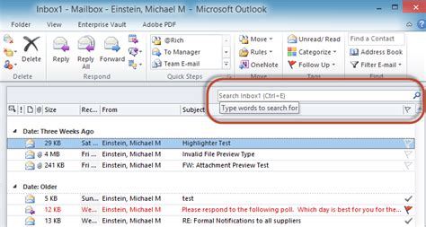 Finding Messages Using Outlook Search Terms — Email Overload Solutions