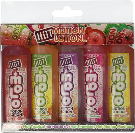 doc johnson hot motion lotion 5 flavor variety pack flavored warming water based