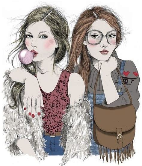 Both you and your best friend need to take this quiz. BFF draw - Google keresés | Fashion illustration, Nerd ...