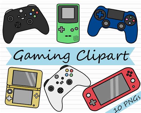 Gaming Clipart Bundle Gamer Clip Art Video Game Png Etsy