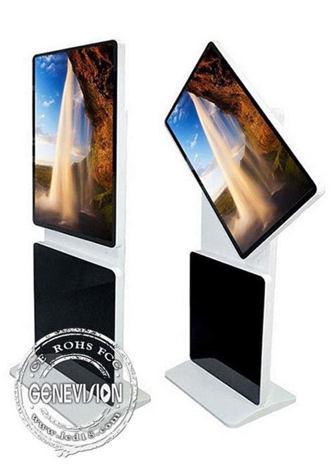 Rotating Touch Screen Terminals Floor Standing Interactive Kiosk Wifi