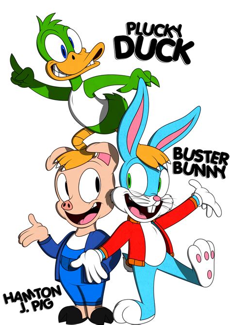 Buster Bunny Plucky Duck And Hamton J Pig By Camerontheone On Deviantart