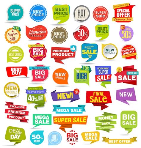 Premium Vector Modern Sale Stickers Tags Banners And Badges Collection