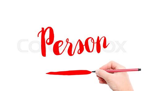 The Word Of Person Written By Hand On A Stock Image Colourbox
