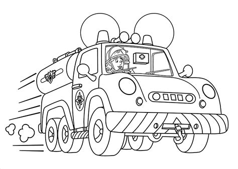 He works at the pontypandy fire station. Penny from Fireman Sam coloring pages for kids, printable ...