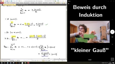 Mathematik Beweis Durch Induktion Kleiner Gau Youtube