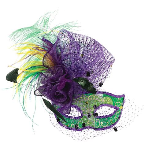 Elegant Mardi Gras Masquerade Mask 8in Party City