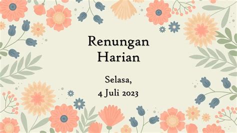 Renungan Harian Katolik Hari Ini 4 Juli 2023 Bacaan Injil