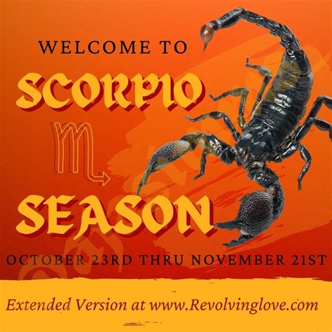 Welcome To Scorpio Season ♏ Revolving Love By Aja Simms